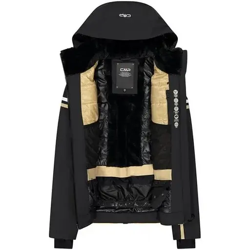 Куртка CMP Women's Geometric Patterned Ski Jacket Black/Beige L (1097-32W0256-04UM 42) - фото 3
