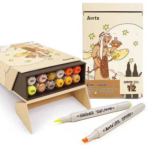 Спиртовые маркеры Arrtx Oros ASM-03-ACS1-01 12 цветов