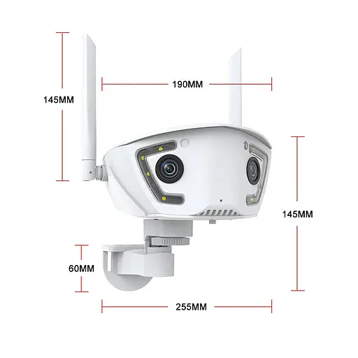 IP-відеокамера з WiFi 2Mp+2Mp Light Vision VLC-4482WI(Camhi Pro) f=3.6mm, ІЧ+LED-підсвічування, з мікрофоном (75-00295) - фото 12