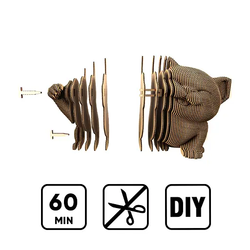 MANEKI KITTEN - Картонний 3Д пазл Cartonic - фото 4