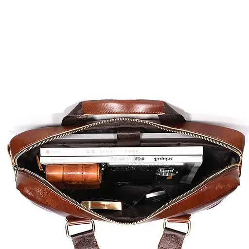 Шкіряна чоловіча сумка BULL 40х29х8,5 см nsa0001327 - фото 4