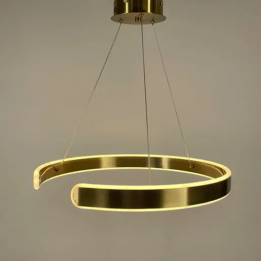 Підвісна латунна люстра у сучасному дизайні Ø 50 см | Арт. A 247-500 AB | Line F - фото 3