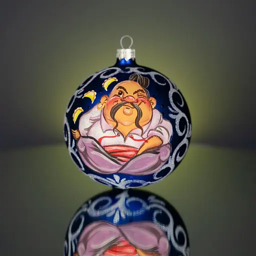 Набір ялинкових прикрас Різдвяні історії Диканьскі вечори в дерев'яній коробці скло (4820001112146) - фото 6