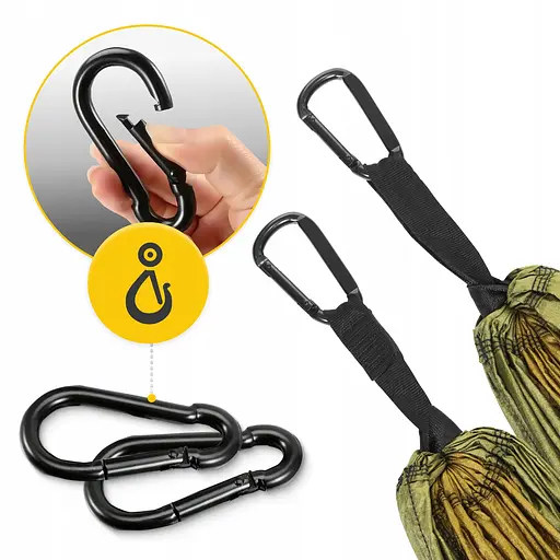 Туристический гамак Mountain Goat 270 x 140 см одноместный, подвесной Olive (P-5905973403122) - фото 6