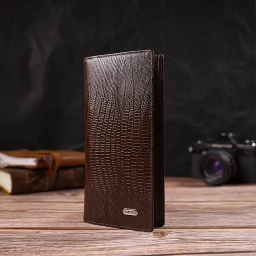 Мужской кожаный кошелек Canpellini 9.2х18.8х1 см acs0025605 - фото 6