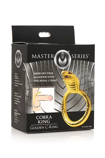 Ерекційне кільце Master Series Cobra King Cock Ring Golden - фото 5