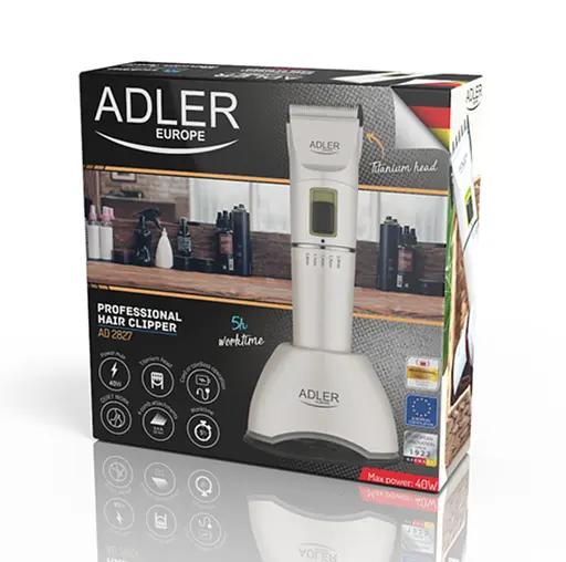 Аккумуляторная машинка для стрижки 4 насадки Adler AD 2827 - фото 2