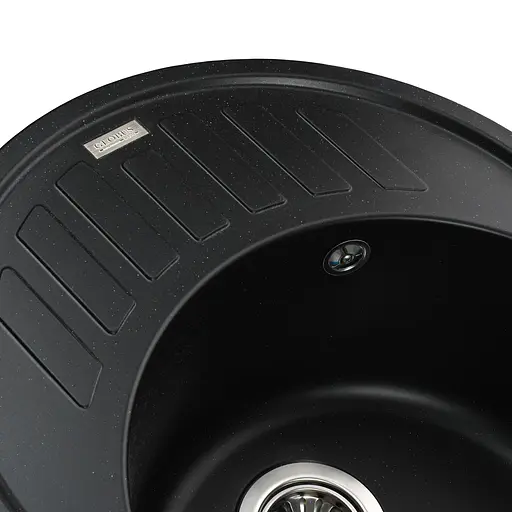 Кухонна мийка гранітна Globus Lux Arno чорний 620x500мм-А0002, Чорний - фото 3