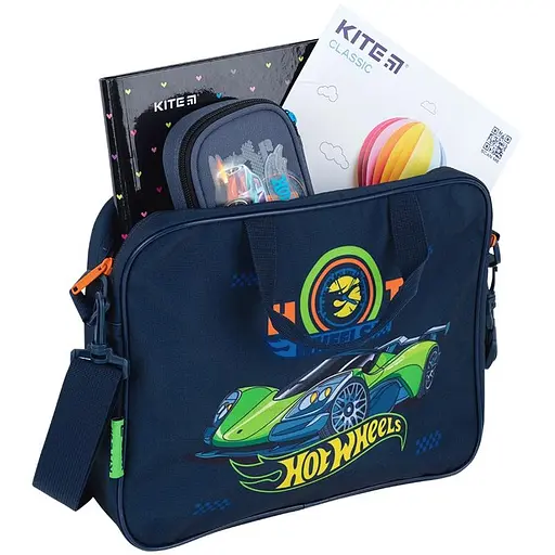 Школьная текстильная сумка Kite Hot Wheels (HW26-589) - фото 4