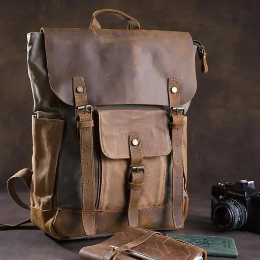 Рюкзак кожаный Vintage 40х43х12 см sum0026525 - фото 4