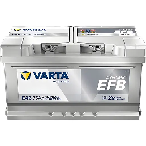 Акумулятор Varta Blue Dynamic EFB 75Ah Н Ев (-/+) (730EN) (315х175х175) E46