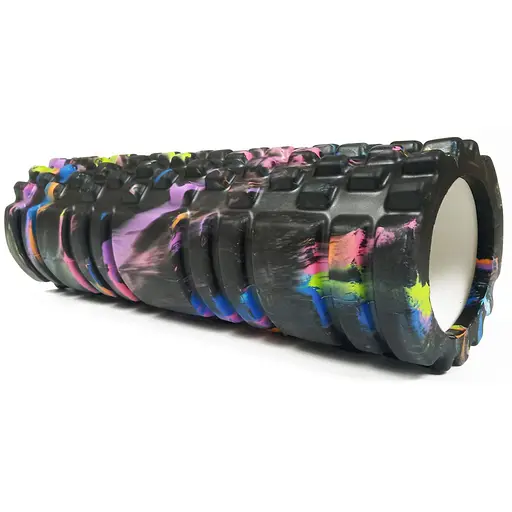 Масажний ролер EasyFit Grid Roller Multi 30 см чорний (EF-20161-BK) - фото 1