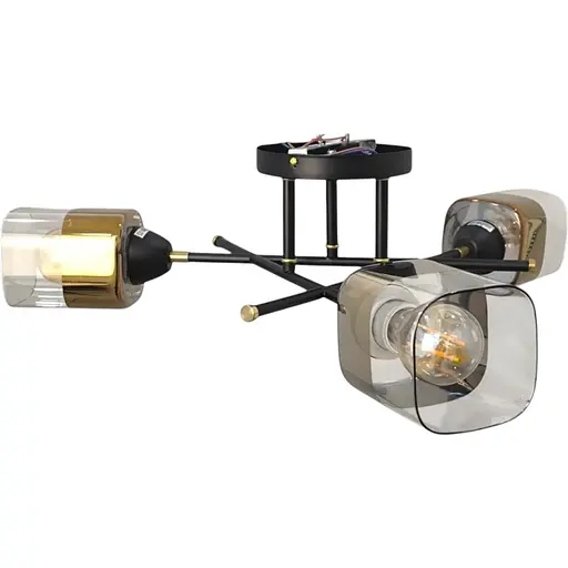 Минималистичная люстра Brille BR-270S/3 E27 PB+BK