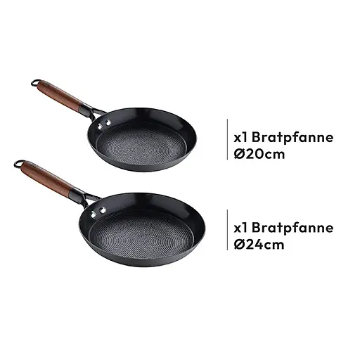 Набор чугунных сковородок MasterPro Odin BGKIT-0083 20/24 см (00000054453) - фото 3