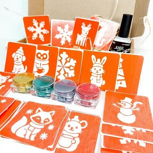 Набор для био-тату "Зима - глиттер" Fresh Tattoo set-winter-glitter - фото 4