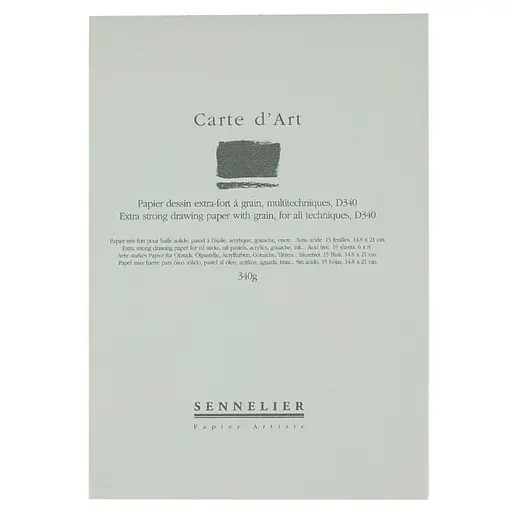 Альбом-склейка мультитехника Sennelier Carte d'art, 15 листов, 340 г/м, 14,8x21 см