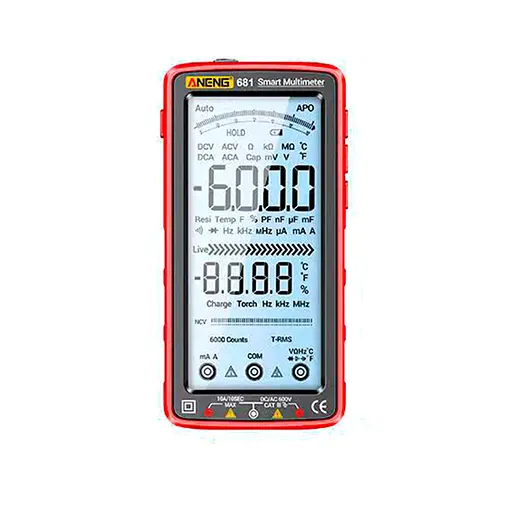 Мультиметр ANENG AN-681, измерение: V, A, R, C, T, F - фото 2