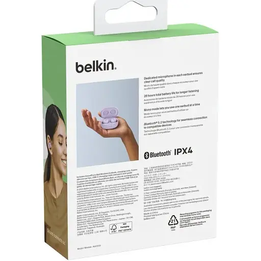 Навушники Belkin Soundform Bolt True Wireless Lavender - фото 7