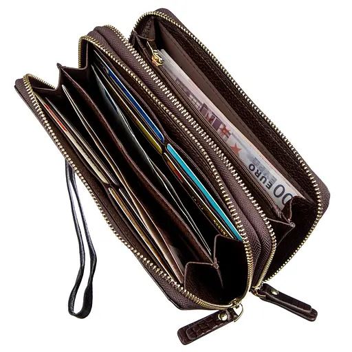 Женский кожаный кошелек-клатч ST Leather 9х19х4 см acs0015873 - фото 3