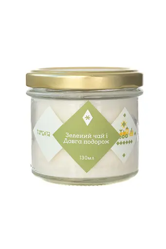 Свічка Зелений чай і довга подорож Мініатюри 130 мл Соєвий віск - фото 1