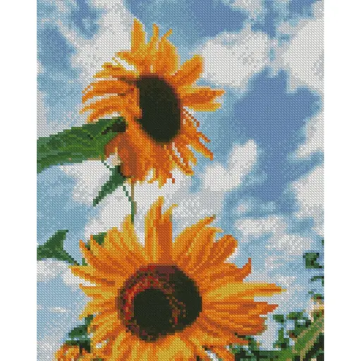 Алмазна мозаїка Соняшники в небі Strateg HX493 30х40 см - фото 1
