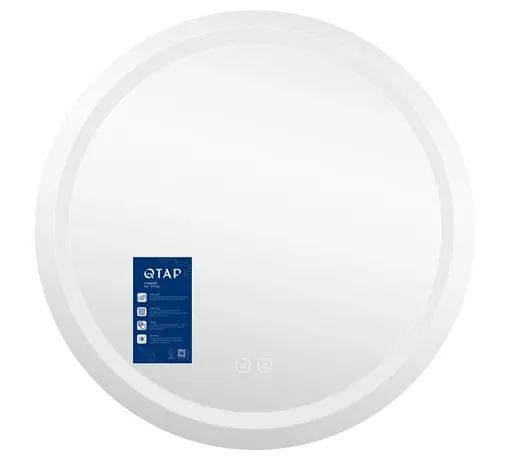 Дзеркало Qtap Mideya (MI6) кругле з LED-підсвічуванням Touch QT2078NCR7070W - фото 2