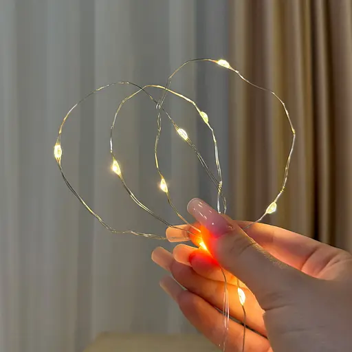 Світлодіодна гірлянда Роса 50 метрів тепле біле світло білий провід 500 LED 8 режимів з пультом - фото 4