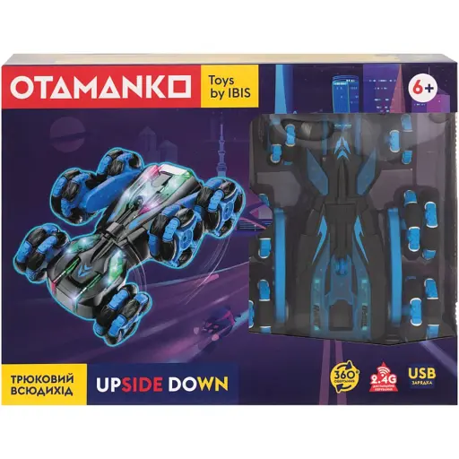 Машинка Otamanko Трюковый вездеход Upside Down Голубой - фото 7