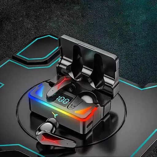 Беспроводные игровые наушники TWS Х7 с микрофоном, зарядным кейсом и LED-подсветкой | Геймерские наушники - фото 2