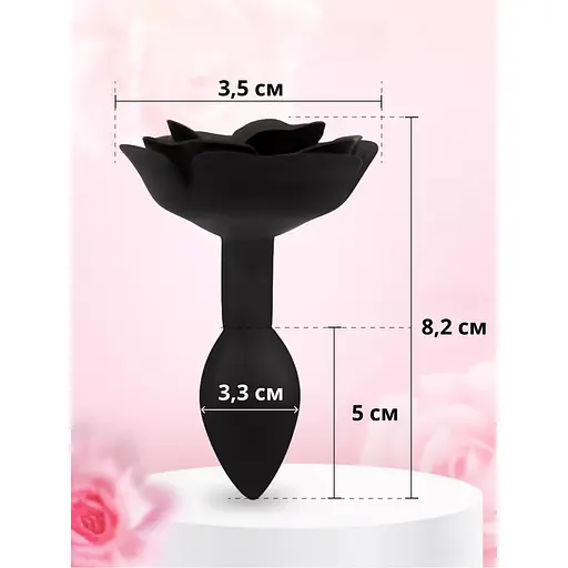 Анальная пробка Passion Роза силиконовая размер M (4821002030279) - фото 3