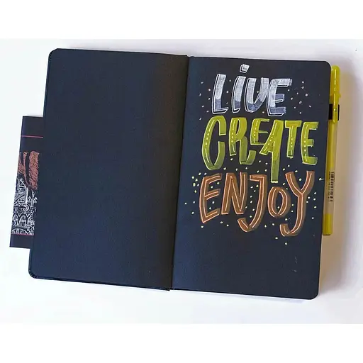 Блокнот Sakura Sketch А5 (13х21 см) 140 г/м2 80 л чорний - фото 3