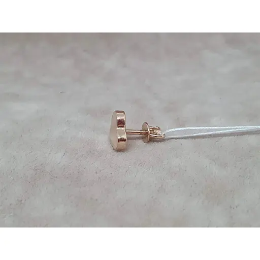 Золотая моносерьга-пуссета Favoritum Сердечко. 210281 - фото 3