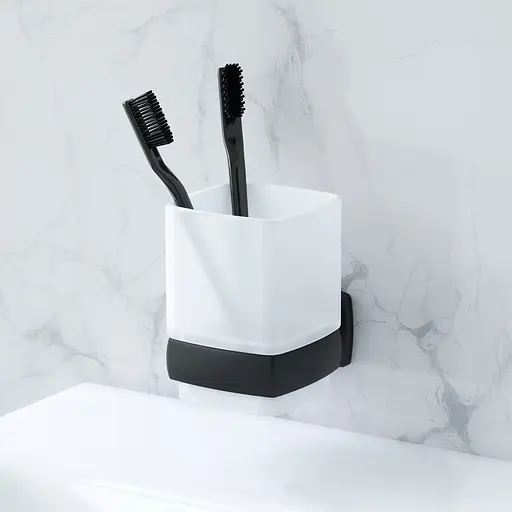 Склянка AM.PM Gem скляна підвісна black A9034322 чорний матовий - фото 2