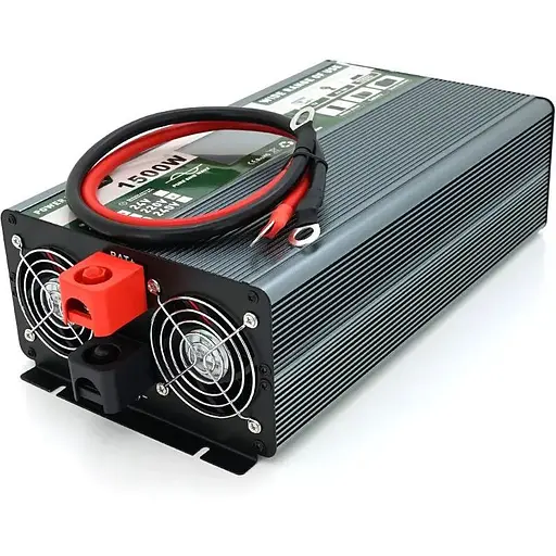 Инвертор напряжения Demuda DMDPSW-1500W, 12V/220V, 1500W с правильной синусоидой, 2 универсальные розетки, 2 USB, Rj 45, клеммные провода, Q6 - фото 2