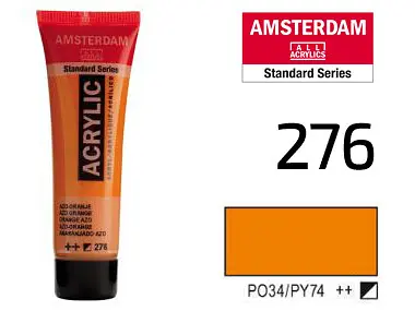 Фарба акрилова Amsterdam 276, AZO Оранжевий 20 мл - фото 2