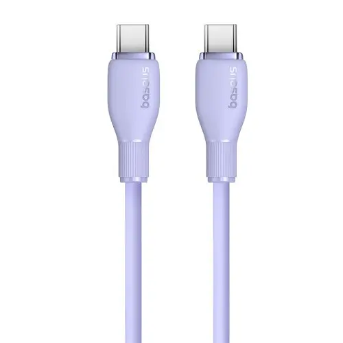 Кабель PD Baseus Pudding Series Charging Cable Type-C to Type-C 100W 2 м фіолетовий P10355702511-01