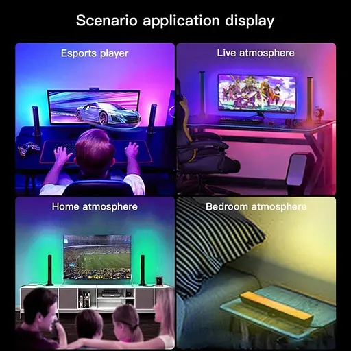 Настільна LED лампа RGB 5V Panel 1 Bluetooth dual pack USB interface with app Black - фото 3