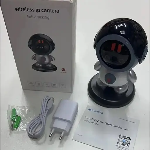 IP камера відеоспостереження RIAS Smart Robot (iCam365 APP) Wi-Fi 3MP Black-Grey - фото 4