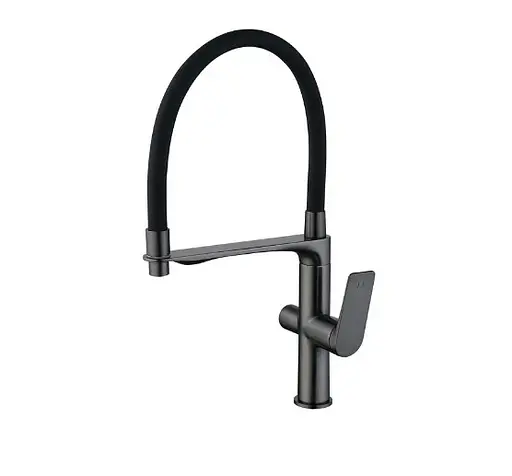 Змішувач для кухні Mixxus Premium DERBY 021 (NUT) GRAPHITE REFL.BLACK з виходом для питної води (MI6612) - фото 1