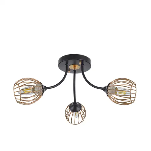 Люстра Brille лофт стельова E27 60W BK (BL-967C/3)