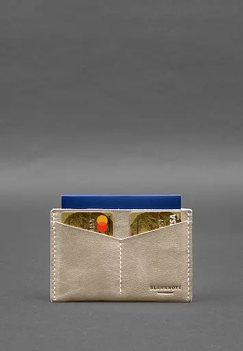 Кожаная обложка-органайзер для документов 6.2 светло-бежевый краст - фото 5