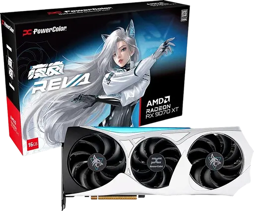 Видеокарта AMD Radeon RX 9070 XT 16GB PowerColor Hellhound Reva Edition (RX9070XT 16G-L/OC/REVA) - фото 1