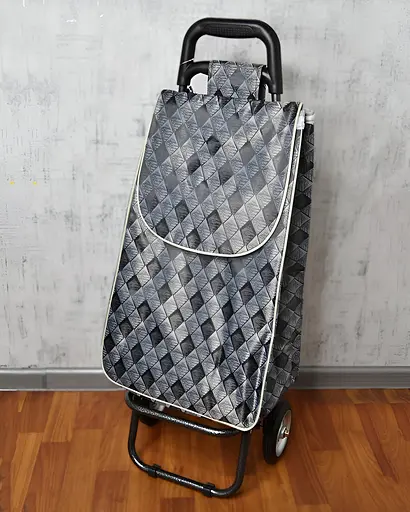 Візок для покупок на металевих колесах 95 × 35 × 30 см сірий (2205) - фото 2