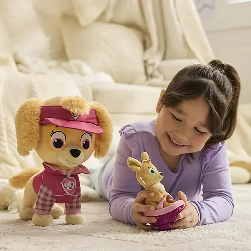 Мягкая игрушка Paw Patrol Щенячий патруль Щенок Скай с любимцем 30 см (SM47401/7700) - фото 7