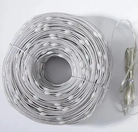 Гирлянда светодиодная 100 LED большие капли 10 метров дом/улица белый 8 режимов - фото 4