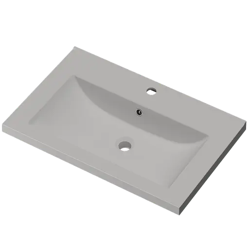 Раковина глянцева врізна Amidicon Cosmo 70 700x450 з литого каменю Cosmo _70_HL, Білий - фото 2