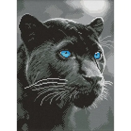 Алмазна мозаїка Погляд пантери ©art_selena_ua Ідейка AMO8347, 30х40 см - фото 1