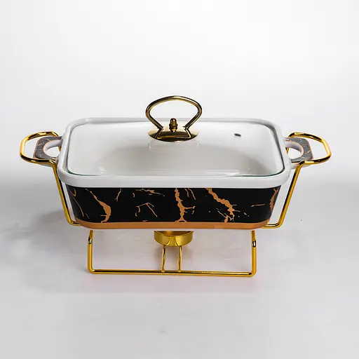 Мармит настольный Yiwu прямоугольный с подогревом 31х16х11 см на металлической подставке с крышкой мармитница для первых блюд ML438-11 - фото 5