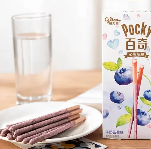 Палички Glico Pocky зі смаком молока та чорниці Milk Blueberry Flavor, 45 г - фото 2