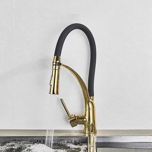 Змішувач для кухні Rea Gaspar black gold золотий REA-B1019 Чорний - фото 7